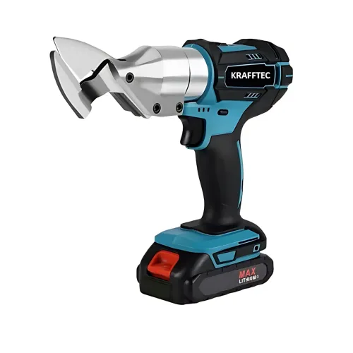 Аккумуляторные ножницы по металлу Krafftec DJS130RFE 36V 5Ач, 2 АКБ, кейс, поворотная головка 360°, до 1.8 мм - фото 4
