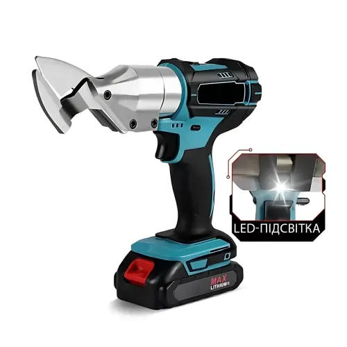 Аккумуляторные ножницы по металлу Krafftec DJS130RFE 36V 5Ач, 2 АКБ, кейс, поворотная головка 360°, до 1.8 мм - фото 2