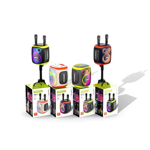 Бездротова Bluetooth-колонка Hopestar Party 130, 120 Вт, 22000 мА·год, 2 мікрофони, караоке, TWS, LED, IPX5 Сірий - фото 16
