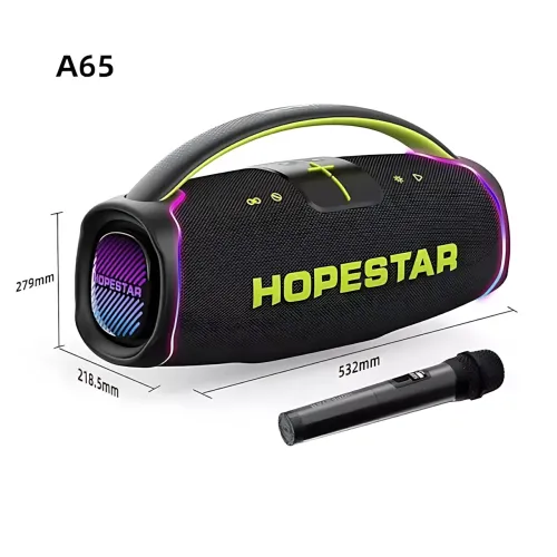 Портативна Bluetooth-колонка Hopestar A65 300 Вт з мікрофоном, акумулятором, RGB, TWS, IPX6, USB/TF/AUX - фото 12