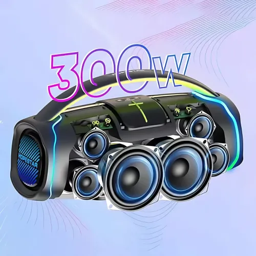 Портативна Bluetooth-колонка Hopestar A65 300 Вт з мікрофоном, акумулятором, RGB, TWS, IPX6, USB/TF/AUX - фото 6