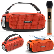 ​​​​​​​Портативная Bluetooth колонка Hopestar A20 PRO с микрофоном, Power Bank, влагозащитой IPX6, 55 Вт, АКБ