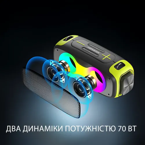 Портативна Bluetooth-колонка Hopestar A30 Party 70Вт, TWS, RGB-підсвітка, IPX6, 8800 мА·год, AUX, USB, BT 4.0 - фото 6