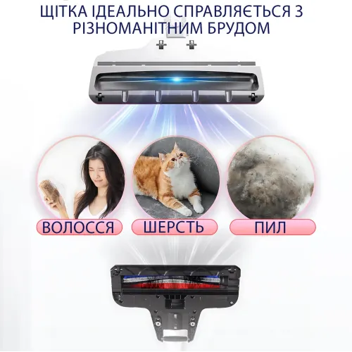 Аккумуляторный пылесос Crownberg CB-674 2500 Вт с турбощеткой и подсветкой, контейнер 0.5 л, беспроводной - фото 16