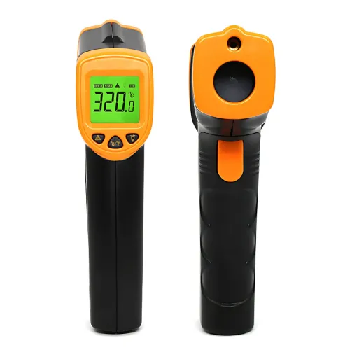 Инфракрасный бесконтактный пирометр Temperature AR-360 (–50 до +420°C) с лазерным прицелом, подсветкой - фото 8