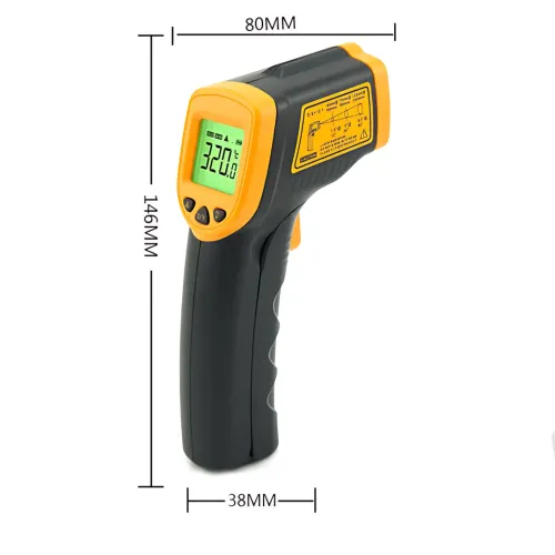 Инфракрасный бесконтактный пирометр Temperature AR-360 (–50 до +420°C) с лазерным прицелом, подсветкой - фото 12