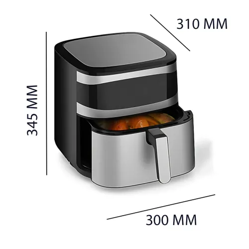 Фритюрница аэрофритюрница Zepline ZP-216, 12 л, 4200 Вт, 2 ТЭНа, сенсорное управление, антипригарная, сталь - фото 14