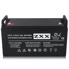 Гелевый аккумулятор ZXX 12В 100Ah AGM Gel, необслуживаемый, низкий саморазряд, для ИБП, электромобилей