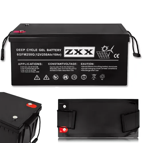 Гелевый аккумулятор ZXX 12V 250Ah — необслуживаемый, герметичный, глубокого разряда, для ИБП, авто, лодок