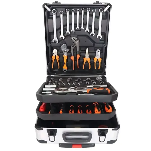 Профессиональный набор инструментов Tool Set 235 в алюминиевом чемодане на колесах, хром-ванадиевая сталь - фото 12