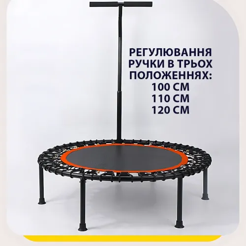 Складаний фітнес-батут Neo Sport з регульованою ручкою, до 150 кг, діаметр 100 см, для дому та вулиці - фото 10