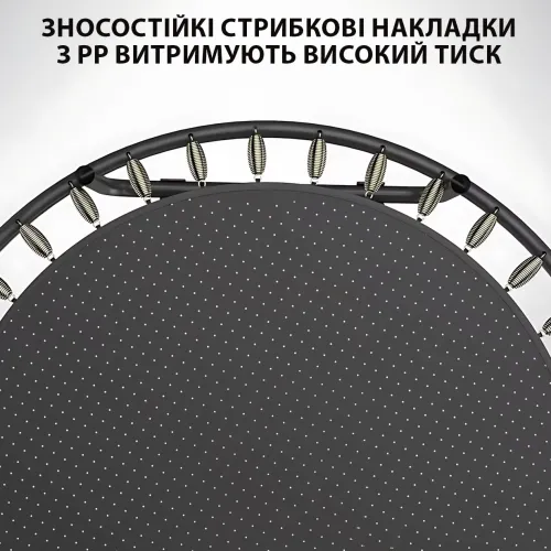 Детский батут Atleto с защитной сеткой, лестницей, для дома/улицы, диаметр 152 см, 36 пружин, до 60 кг, желтый - фото 14