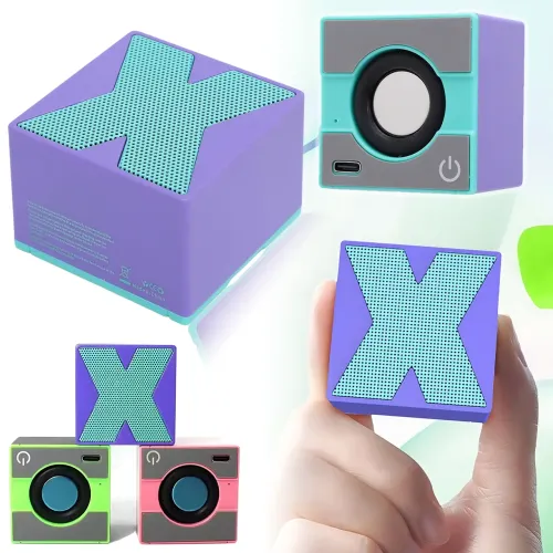 Bluetooth-колонка X1 Mini з мікрофоном, Bluetooth 5.0, стереозвуком і USB-C зарядкою, 400 мА·год Фіолетовий