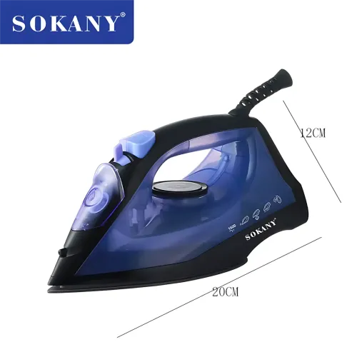 Электрический утюг SOKANY SK-11005, 1600 Вт, керамическая подошва, паровой удар, Anti-Calc, Anti-Scale, синий - фото 18