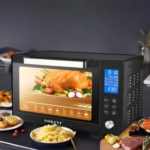 Электрическая настольная духовка Sokany SK-10011, 50 л, 1700 Вт, с грилем, конвекцией, вертелом и таймером - фото 16