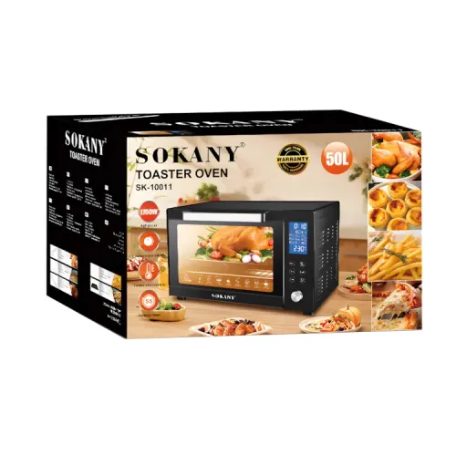 Электрическая настольная духовка Sokany SK-10011, 50 л, 1700 Вт, с грилем, конвекцией, вертелом и таймером - фото 12