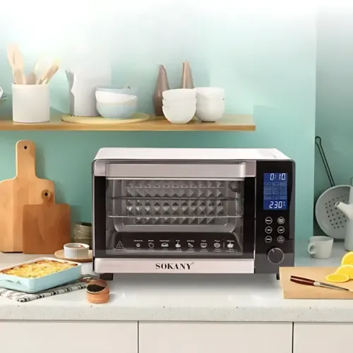 Электрическая настольная духовка Sokany SK-10009, 35 л, 1500 Вт, конвекция, гриль, таймер, белый - фото 14