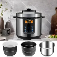 Мультиварка-скороварка Sokany SK-07055, 7 л, 15 програм, 1000 Вт, антипригарна чаша, підігрівання, таймер