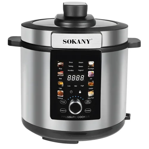 Мультиварка-скороварка Sokany SK-07043 — 7 л, 1500 Вт, антипригарна чаша, сенсорне керування, 15 програм - фото 4