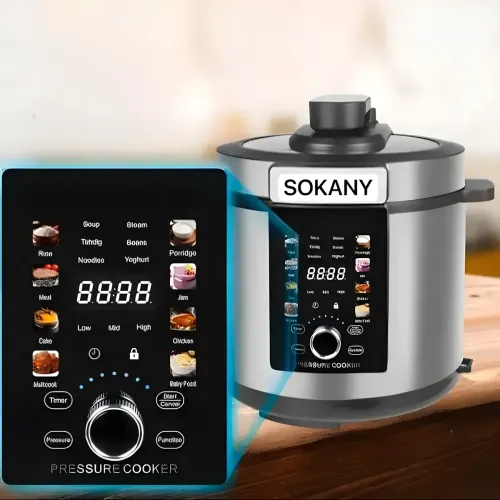 Мультиварка-скороварка Sokany SK-07043 — 7 л, 1500 Вт, антипригарна чаша, сенсорне керування, 15 програм - фото 6