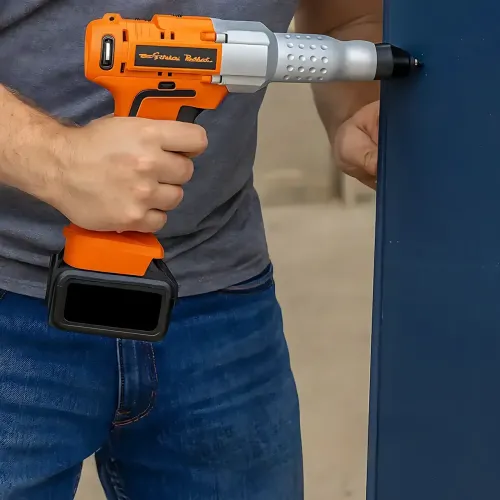 Аккумуляторный заклепочник Golden Bullet BY8506, 18V, 2000 mAh, 5 мм, 2 скорости, в кейсе - фото 16