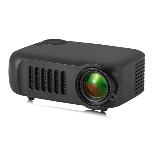 Портативний мініпроєктор A2000 BLACK, компактний LED-проєктор 1000 Лм, до 100, підтримка 1080P, з пультом - фото 4
