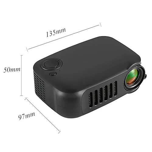 Портативний мініпроєктор A2000 BLACK, компактний LED-проєктор 1000 Лм, до 100, підтримка 1080P, з пультом - фото 16