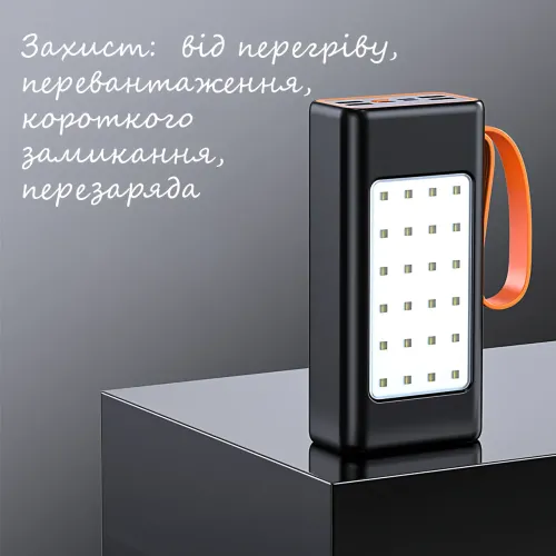 Hoco JA88A Power Bank 100000mAh, павербанк с быстрой зарядкой PD66W+QC3.0, фонариком и 4 USB-портами - фото 5