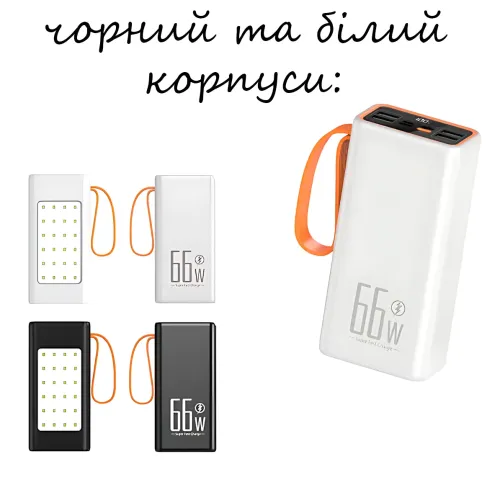 Hoco JA88A Power Bank 100000mAh, павербанк с быстрой зарядкой PD66W+QC3.0, фонариком и 4 USB-портами - фото 8