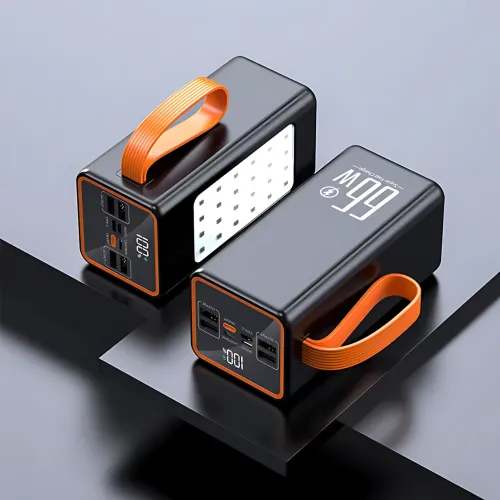 Hoco JA88A Power Bank 100000mAh, павербанк с быстрой зарядкой PD66W+QC3.0, фонариком и 4 USB-портами Белый - фото 5