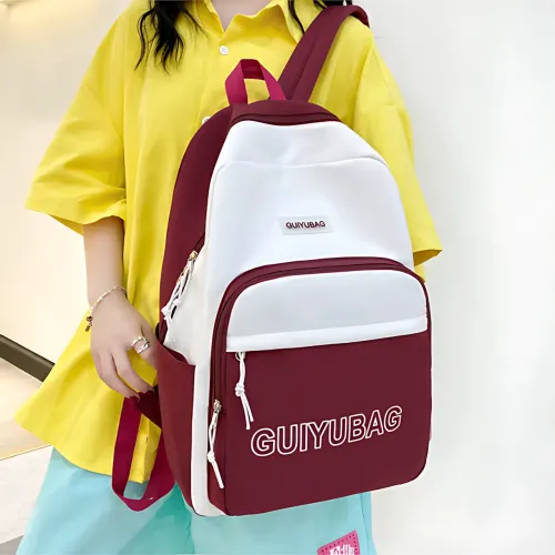 Набор 4 в 1 школьный рюкзак GUIYUBAG MFG-2-613, рюкзак + сумка + клатч + пенал Красный - фото 4