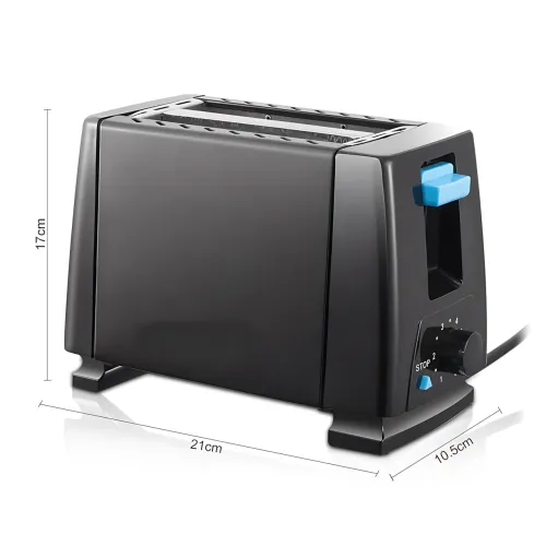 Тостер Domotec MS-263 650 Вт, 2 слоти, регулювання підсмажування, знімний піддон, захист від перегрівання, чорний - фото 10