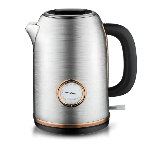 Електричний чайник Domotec MS-7849, неіржавка сталь, 1,7 л, 2200 Вт, з термометром і автовимкненням - фото 2
