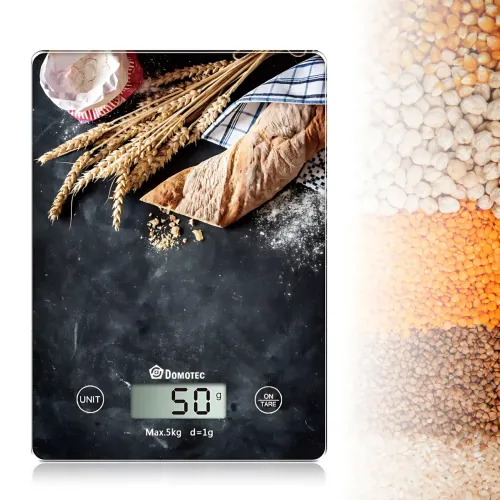 Кухонные весы Domotec R10004 до 5 кг, электронные весы с LCD-дисплеем, функцией тарирования, влагозащитой