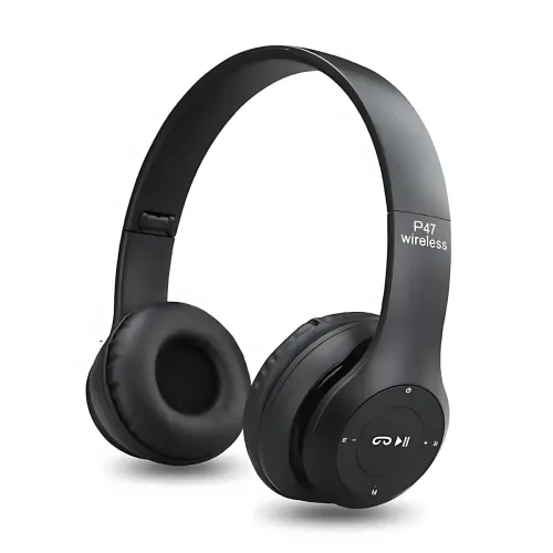 Беспроводные Bluetooth-наушники MDR P47 с микрофоном, шумоподавлением, FM-радио, microSD, складная конструкция - фото 2