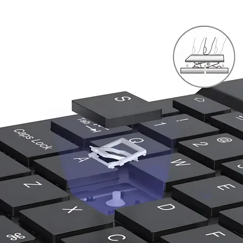 Бездротова клавіатура та миша 9212-BT Bluetooth, акумуляторна клавіатура 79 клавіш + оптична миша - фото 4