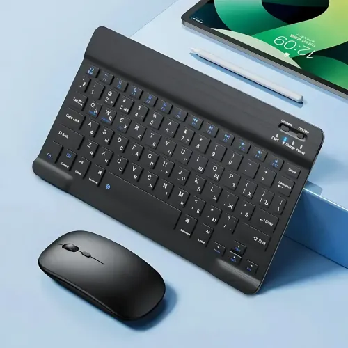Бездротова клавіатура та миша 9212-BT Bluetooth, акумуляторна клавіатура 79 клавіш + оптична миша - фото 7