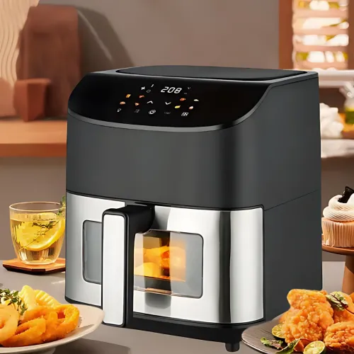 Аэрофритюрница Hoffmans HM-785 8 л, 2000 Вт, сенсорный LCD экран, 10 программ, гриль, конвекция, таймер - фото 10