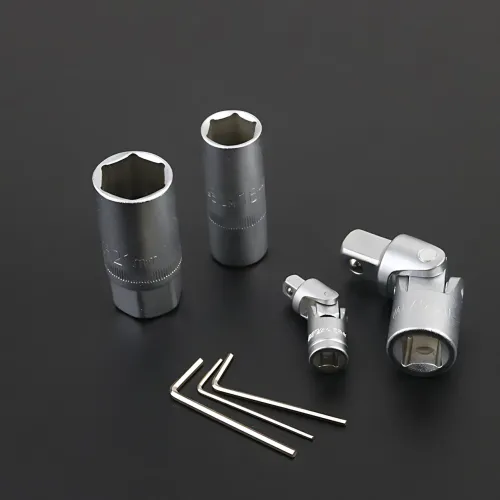 Набор головок ZHONGXIN 94 предмета 1/4″ и 1/2″ DR, Torx, хром-ванадий, трещотки, биты, свечные головки, синий - фото 6