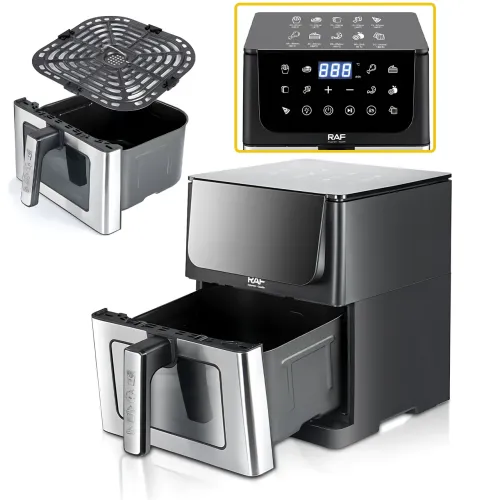 Аэрогриль Air Fryer RAF R.5290, 8 л, 1800 Вт, цифровое управление, LED-дисплей, 360° конвекция, гриль - фото 7