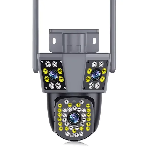 Уличная Wi-Fi IP камера 3-Lens IPC360, 3 объектива, цветное ночное видение, двусторонний звук, IP66, WiFi+RJ45 - фото 2