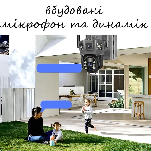 Поворотная 4G камера видеонаблюдения с 3 линзами SD 35-4G, от солнечной панели, 5 Мп, с акб 10 000 мАч - фото 5
