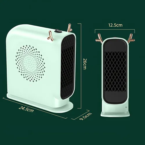 Портативный настольный мини-обогреватель Antler Design 500 Вт, до 20 м², от сети 220V, с защитой от перегрева - фото 9
