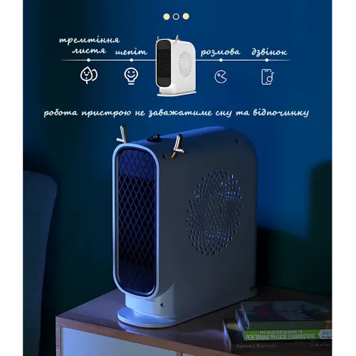 Портативный настольный мини-обогреватель Antler Design 500 Вт, до 20 м², от сети 220V, с защитой от перегрева - фото 6