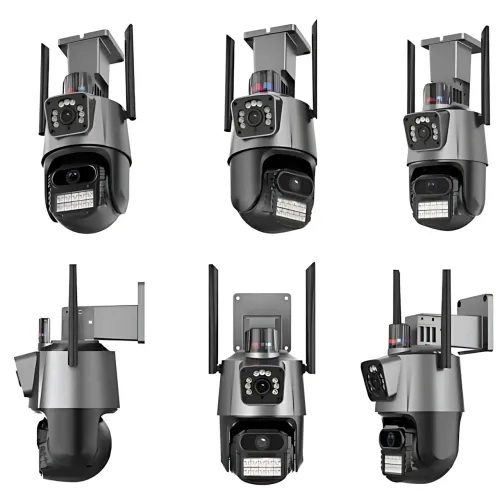 Wi-Fi IP камера P11, 3+3 Мп, PTZ, двойной объектив, ночное видение, сигнализация, автоотслеживание, IP66, SD - фото 3
