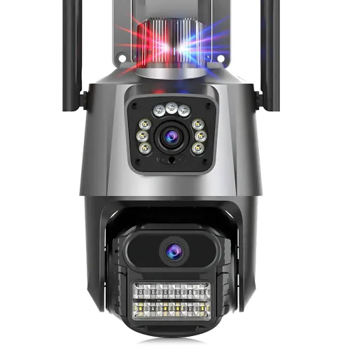 Wi-Fi IP камера P11, 3+3 Мп, PTZ, двойной объектив, ночное видение, сигнализация, автоотслеживание, IP66, SD - фото 2