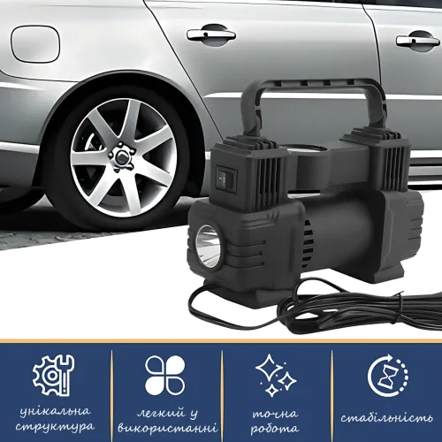 Автомобильный компрессор Air Pump AND XL-1025, 12В, 150 PSI, LED-фонарь, манометр - фото 6