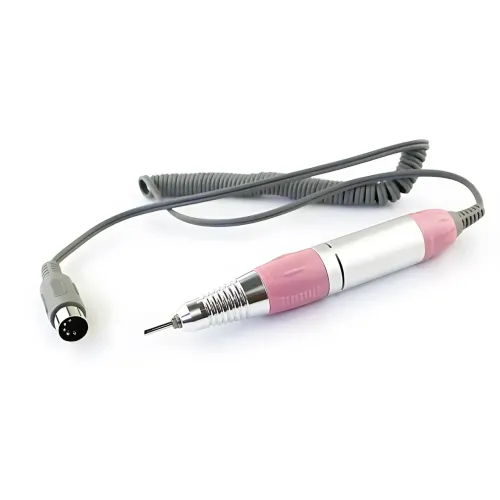Фрезер для манікюру та педикюру Nail Master ZS-602, 65 Вт, 45 000 об./хв, реверс, педаль, набір фрез, рожевий - фото 5