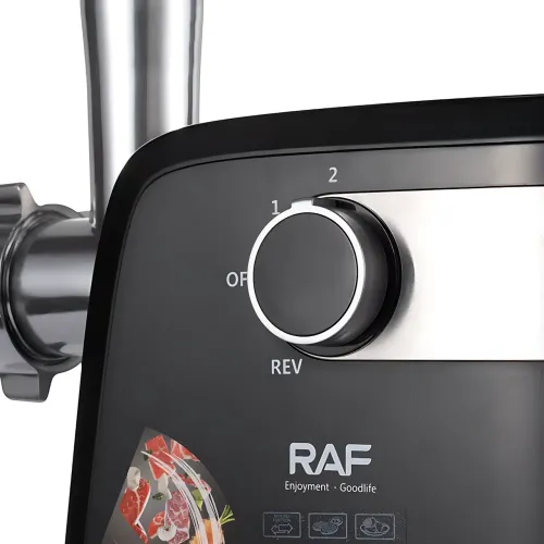 Професійна електрична м'ясорубка RAF R.3362, 1000 Вт, з неіржавкої сталі, реверс, з насадками - фото 7
