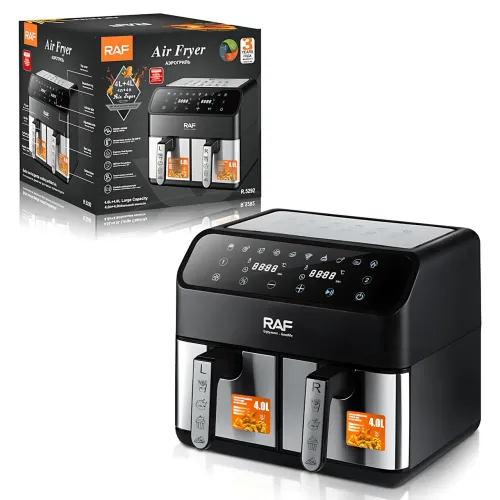 Професійний аерогриль-фритюр RAF R.5292 Air Fryer, подвійна антипригарна чаша 4+4 л, 2000 Вт - фото 9